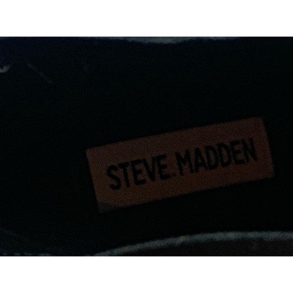 Steve Madden Womens Effect Ankle Boots Booties Metallic Block Heels 8.5 M - Picture 11 of 12